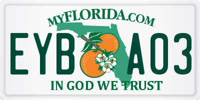 FL license plate EYBA03