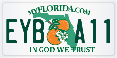 FL license plate EYBA11