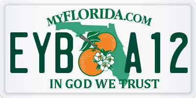 FL license plate EYBA12