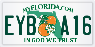 FL license plate EYBA16