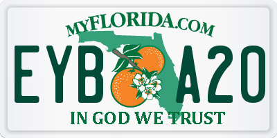 FL license plate EYBA20