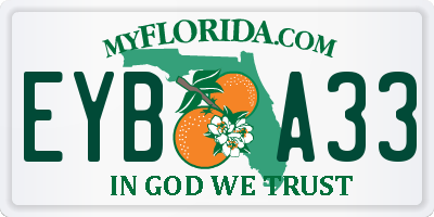 FL license plate EYBA33