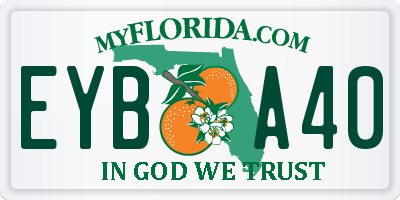 FL license plate EYBA40