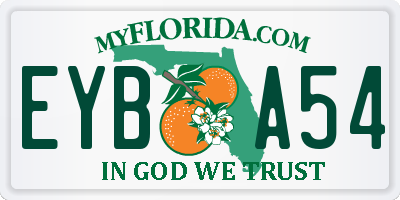 FL license plate EYBA54