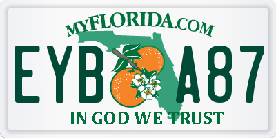 FL license plate EYBA87