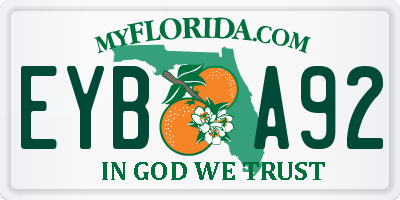 FL license plate EYBA92