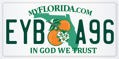 FL license plate EYBA96