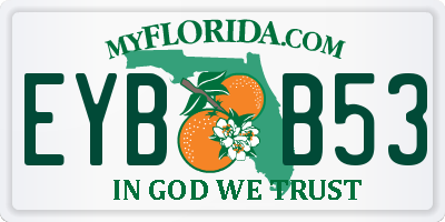 FL license plate EYBB53