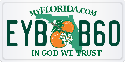 FL license plate EYBB60