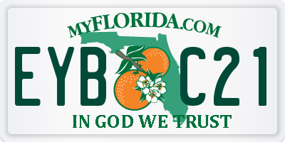 FL license plate EYBC21