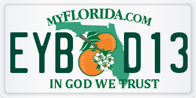 FL license plate EYBD13