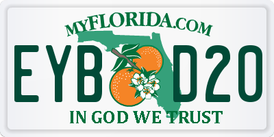 FL license plate EYBD20