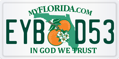 FL license plate EYBD53