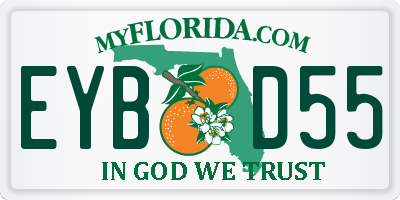 FL license plate EYBD55