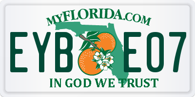 FL license plate EYBE07
