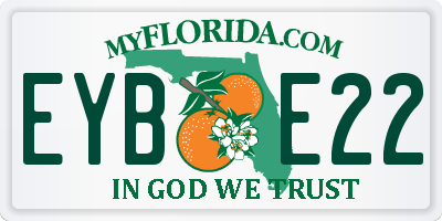 FL license plate EYBE22