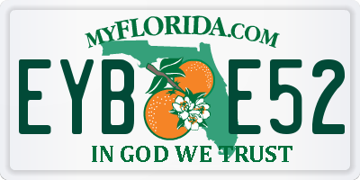 FL license plate EYBE52