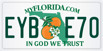 FL license plate EYBE70