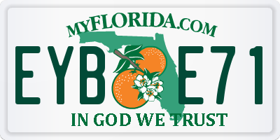 FL license plate EYBE71