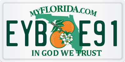 FL license plate EYBE91