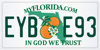 FL license plate EYBE93