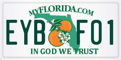 FL license plate EYBF01