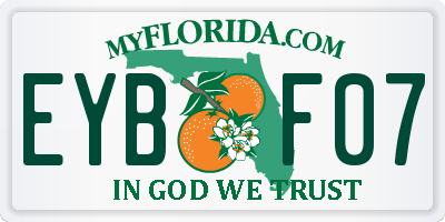 FL license plate EYBF07