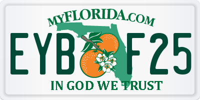 FL license plate EYBF25