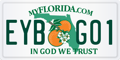 FL license plate EYBG01