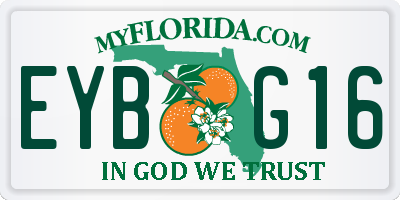 FL license plate EYBG16