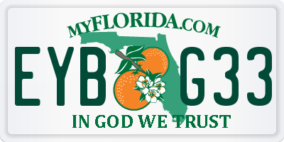 FL license plate EYBG33