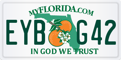 FL license plate EYBG42