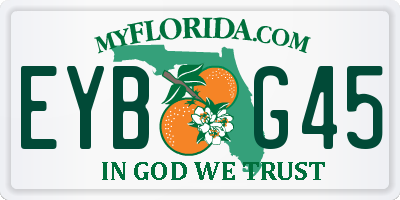 FL license plate EYBG45