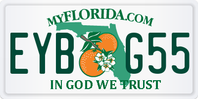 FL license plate EYBG55