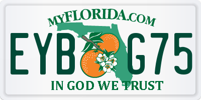 FL license plate EYBG75