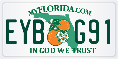 FL license plate EYBG91