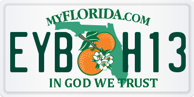 FL license plate EYBH13