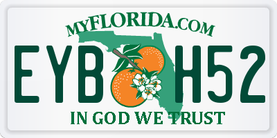 FL license plate EYBH52