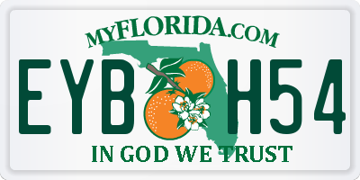 FL license plate EYBH54