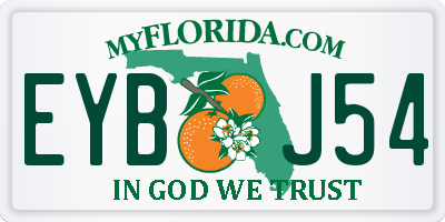 FL license plate EYBJ54