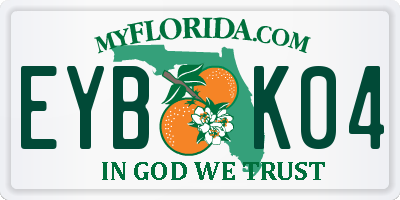 FL license plate EYBK04