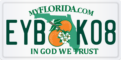 FL license plate EYBK08