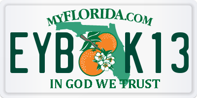 FL license plate EYBK13