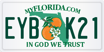 FL license plate EYBK21