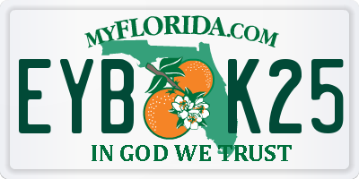 FL license plate EYBK25