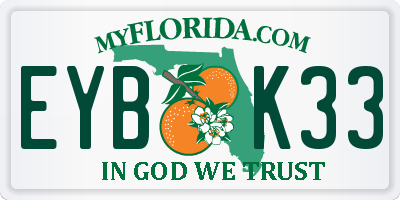 FL license plate EYBK33