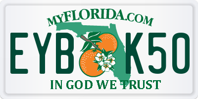 FL license plate EYBK50