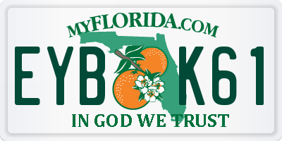 FL license plate EYBK61