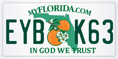 FL license plate EYBK63