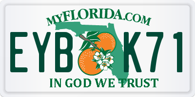 FL license plate EYBK71